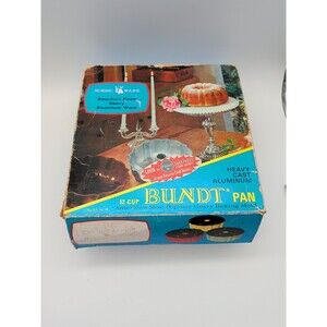 VTG NORDIC WARE Brown MID-CENTURY Cast Aluminum BUNDT tube ring PAN 12 CUP Book